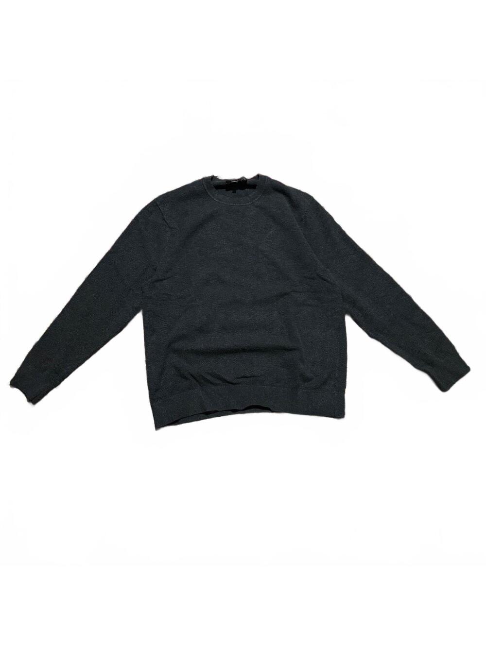 theory xl charcoal knit sweater